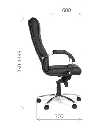 Кресло офисное CHAIRMAN 480 Экокожа премиум черная во Владимире - изображение 2